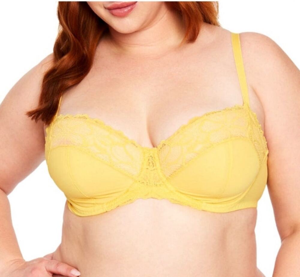 Frederick's of Hollywood Yellow Karoline Contour Balconette Bra - 34D